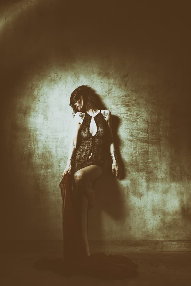 Moody Woman In Lace by Daisuke Kiyota — canvas wall art