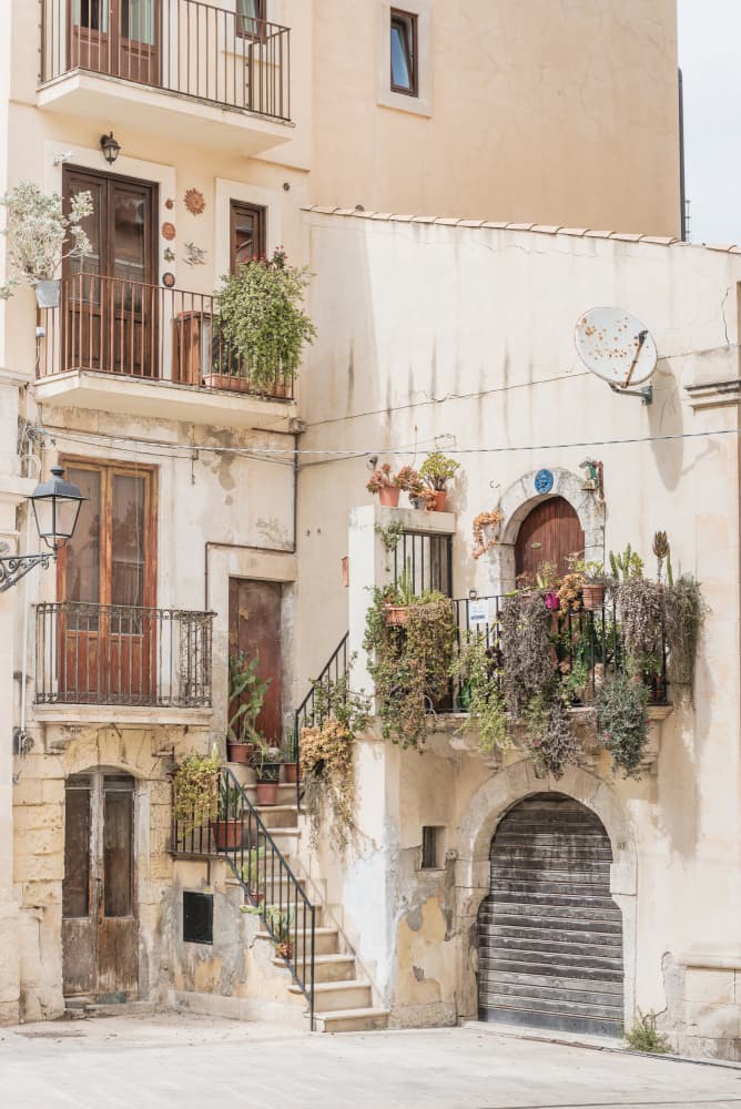 Charming Mediterranean Street by Photolovers — canvas wall art