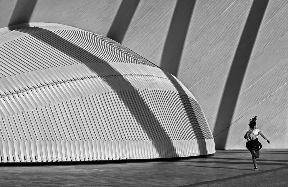 Running Woman Architecture by Lus Joosten — canvas wall art
