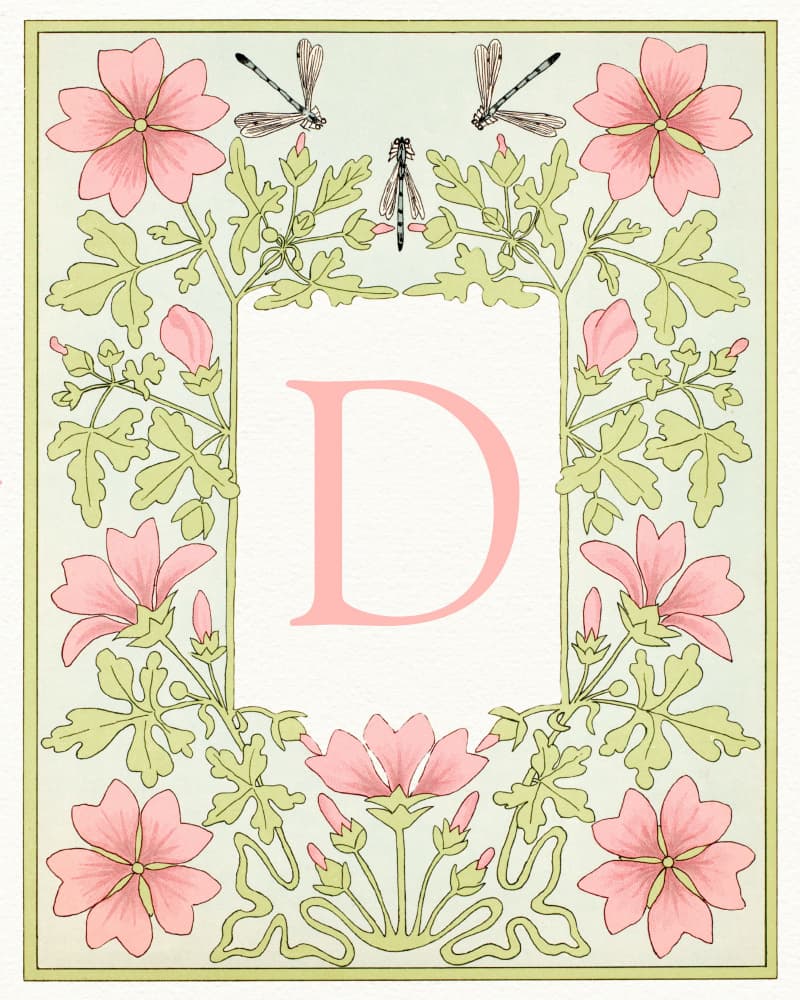 Art Nouveau Floral D by Wild Violets — canvas wall art