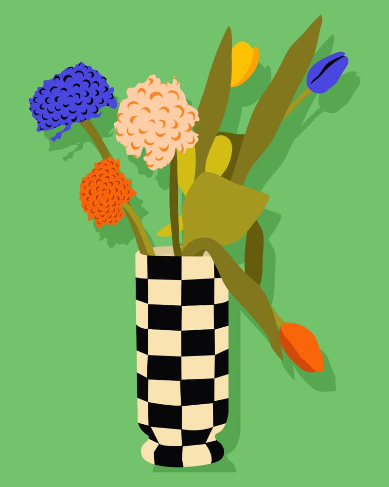 Vibrant Floral Still Life by Kintsugi99 — canvas wall art