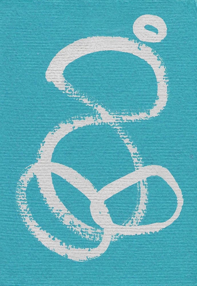 Abstract Teal Knot by Santhosh ch — canvas wall art