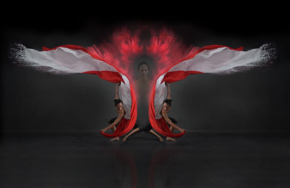 Dynamic Powder Dance by Rawisyah Aditya — canvas wall art