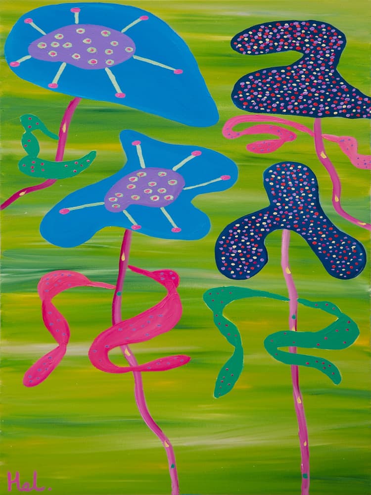 Whimsical Garden Bloom by Helen Joynson — canvas wall art