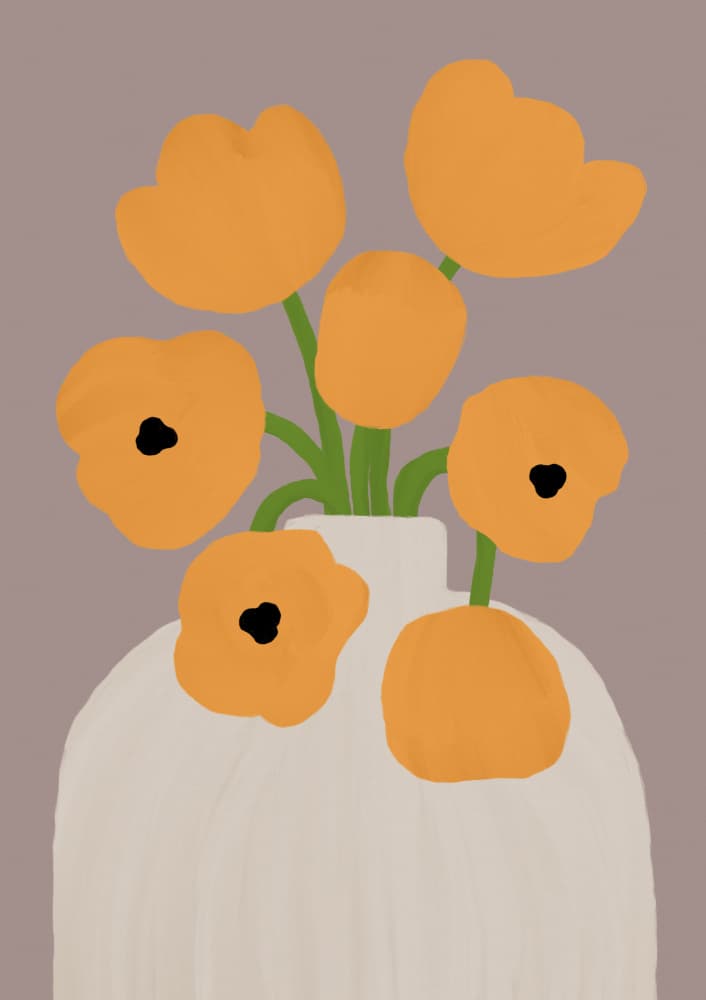 Modern Floral Still Life by Orara Studio — canvas wall art