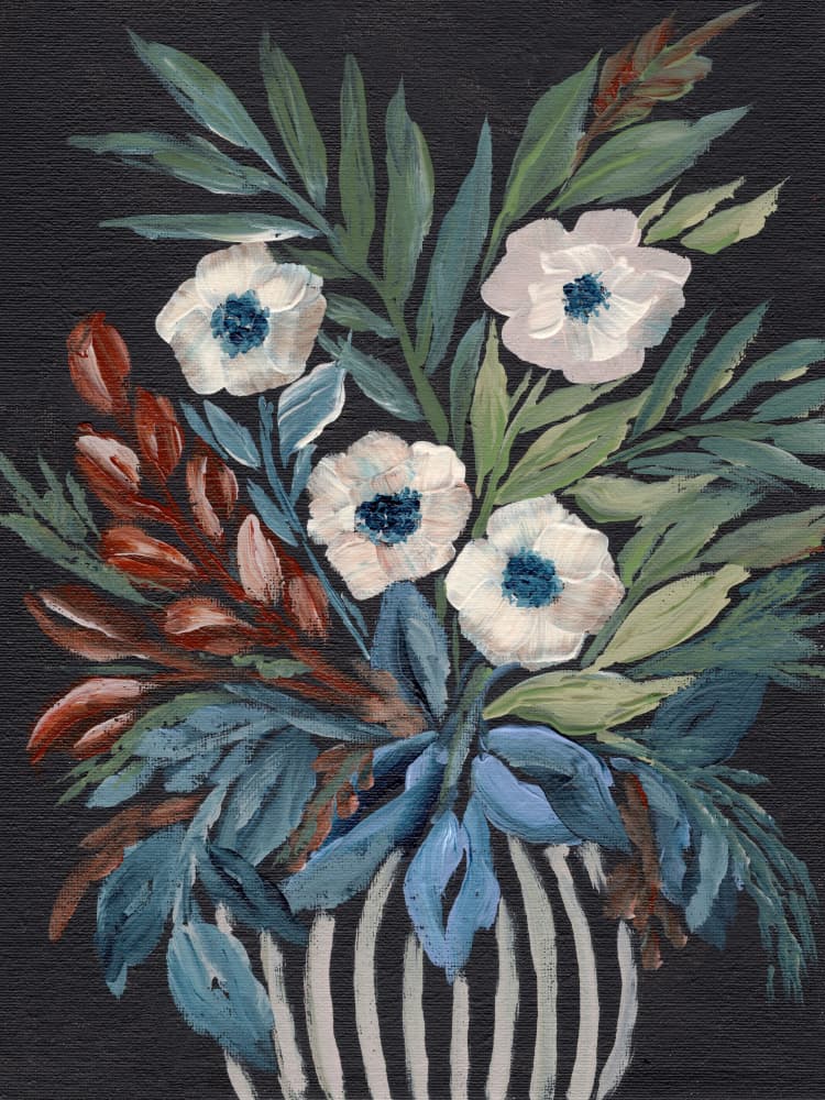 Vibrant Anemone Bouquet by Nikita Jariwala — canvas wall art
