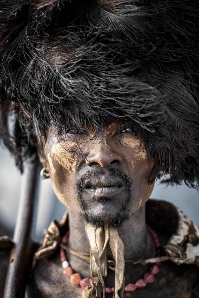 African Warrior Portrait by Trevor Cole — canvas wall art