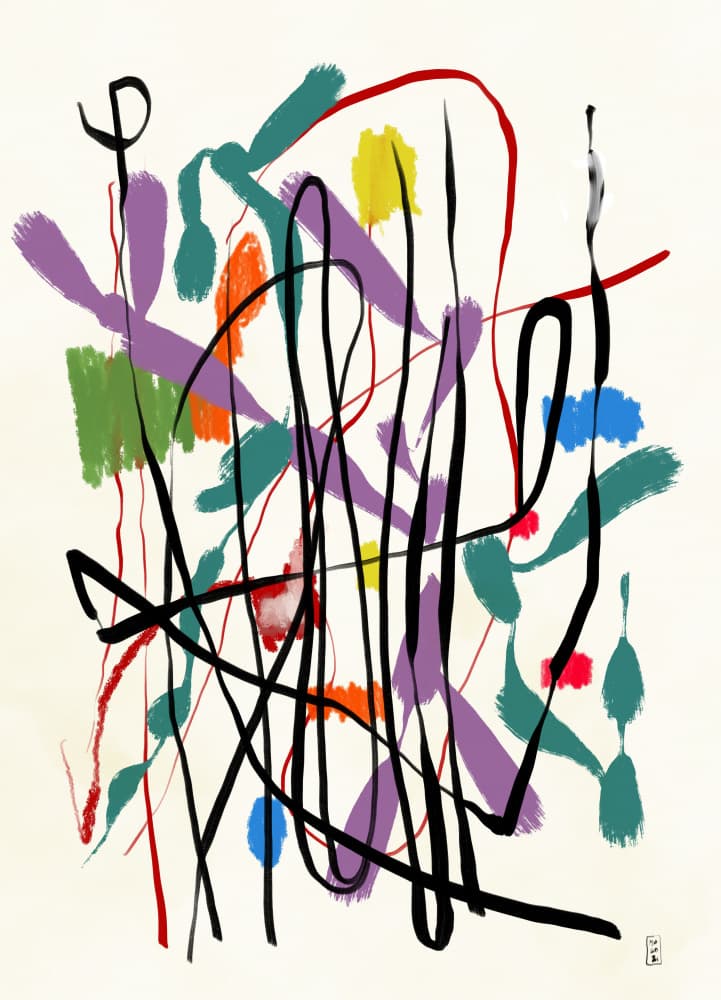 Vibrant Abstract Strokes by Martino Pietropoli — canvas wall art