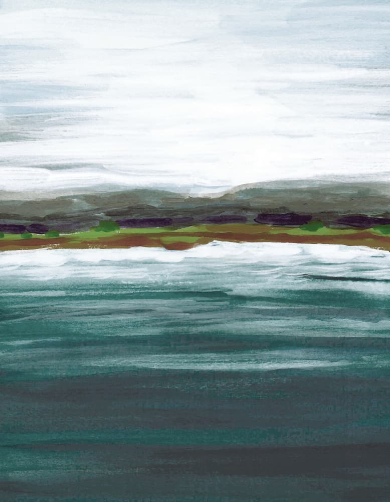 Serene Lake Horizon by Lori Ann Folz — canvas wall art