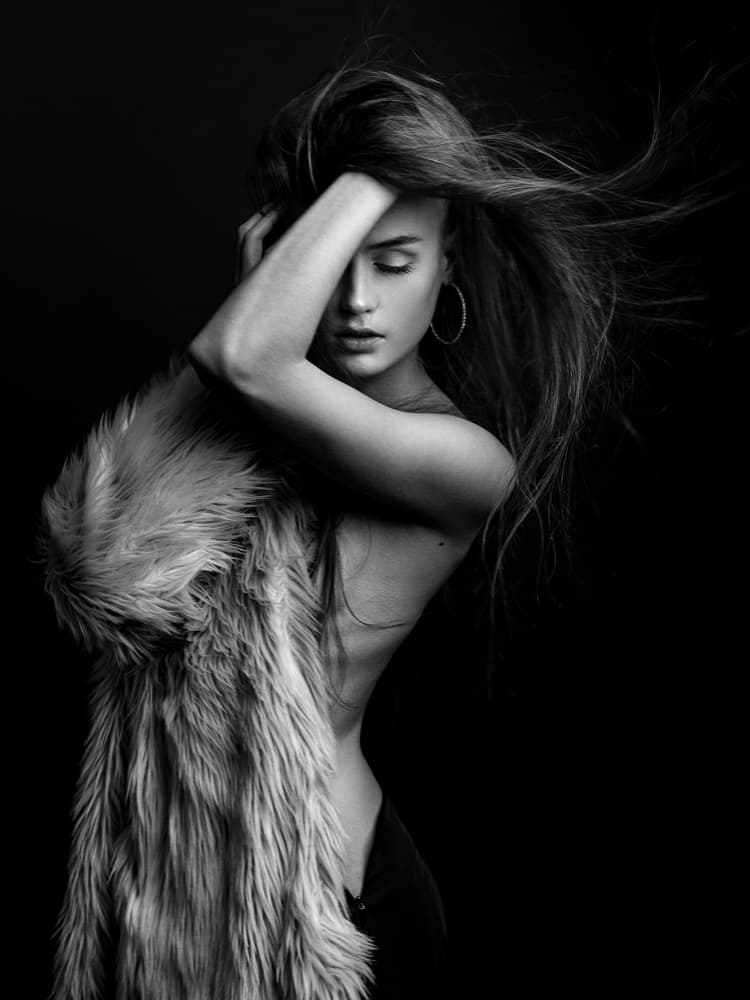 Glamorous Fur Portrait by Martin Krystynek MQEP — canvas wall art