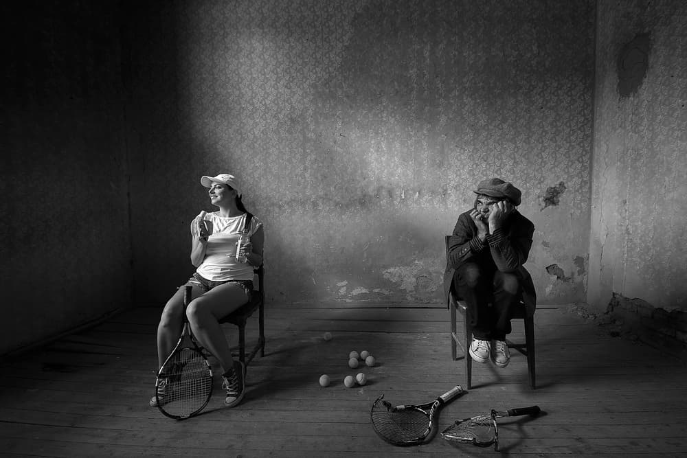 Tennis Joy and Loss by mario grobenski - psychodaddy — canvas wall art