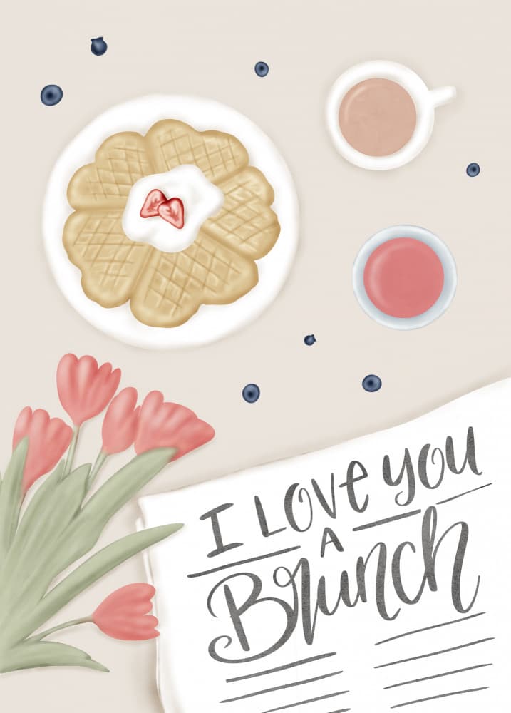Sweet Heart Brunch by Aminah Eleonora — canvas wall art