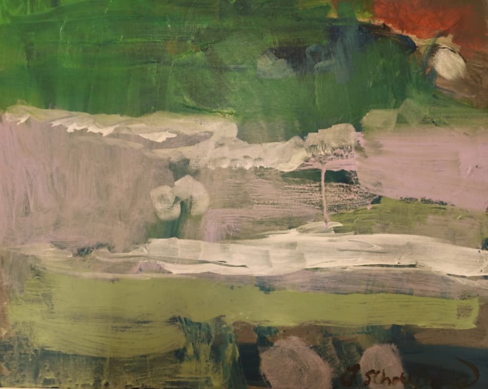 Misty Green River by Joackim Schou Dahle — canvas wall art
