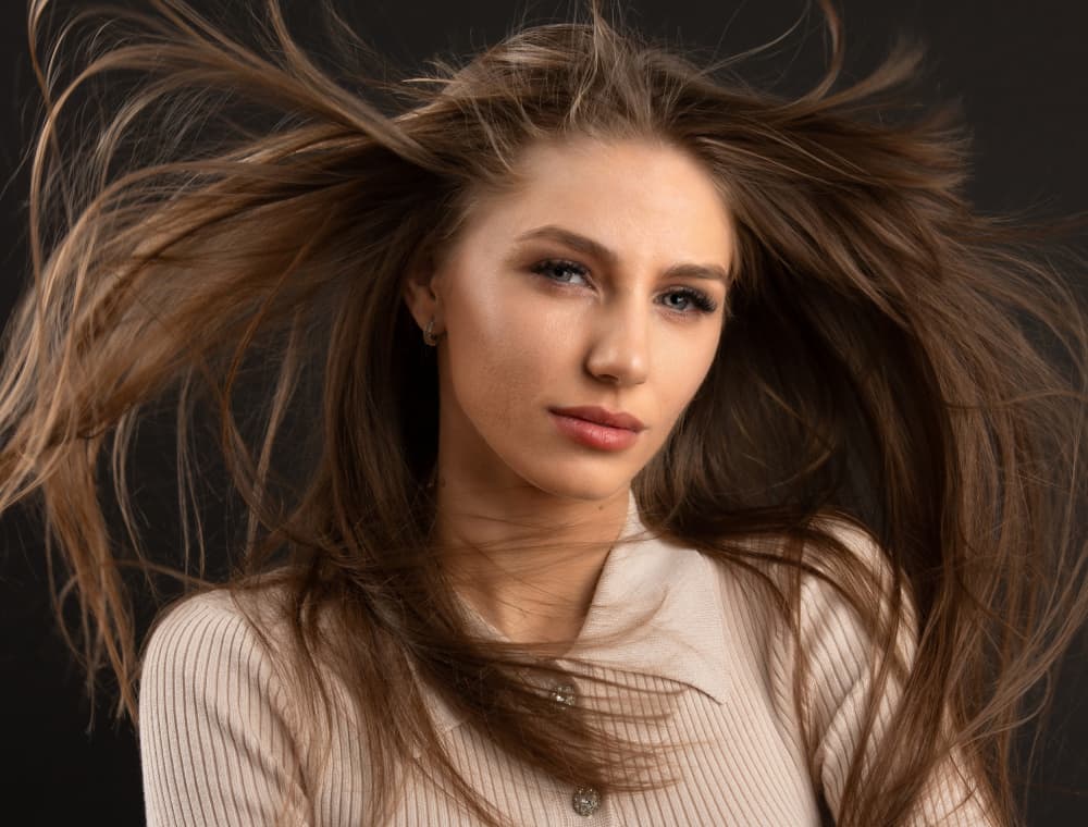 Woman With Flowing Hair by Mihai Bogdan R — canvas wall art