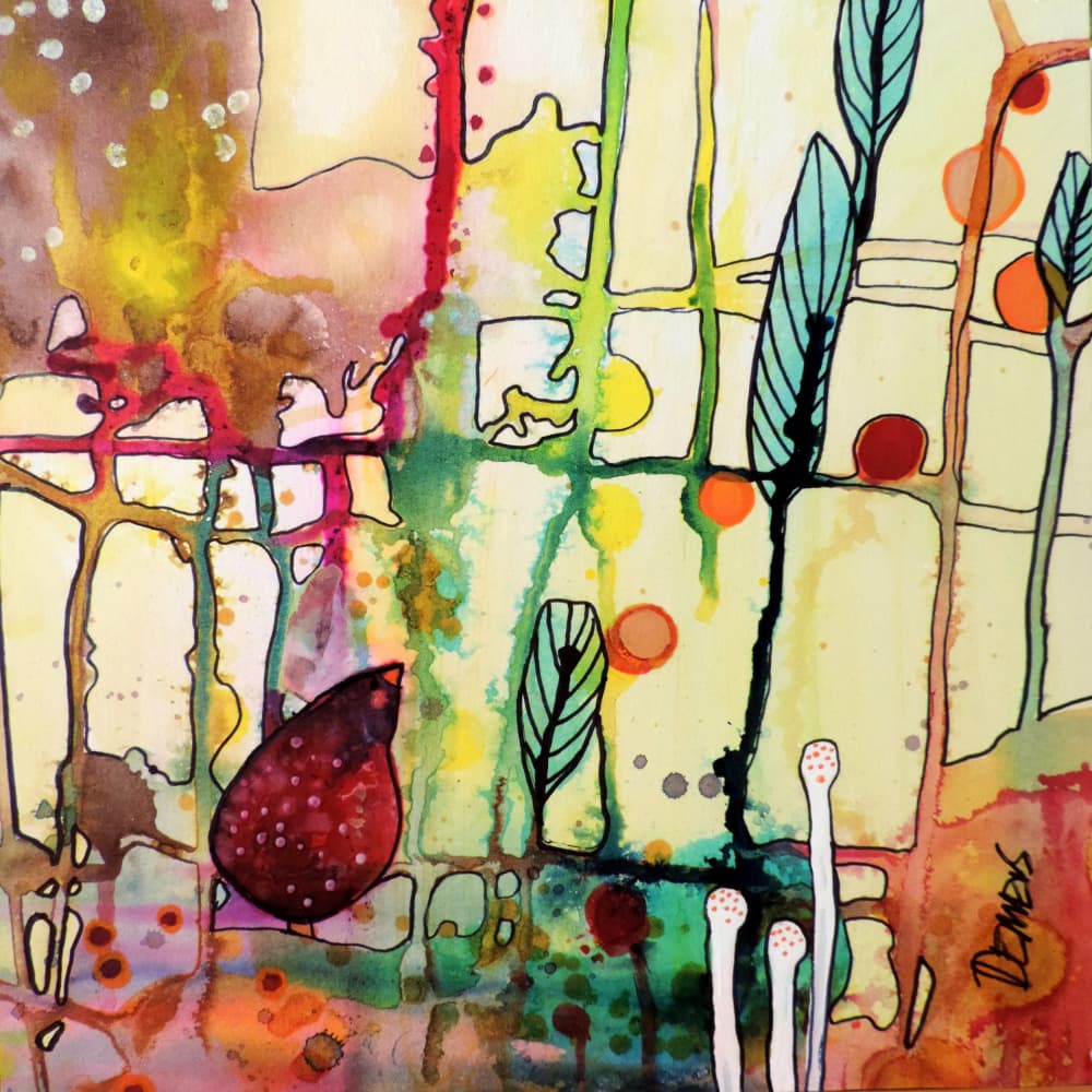 Whimsical Garden Bird by Sylvie Demers — canvas wall art