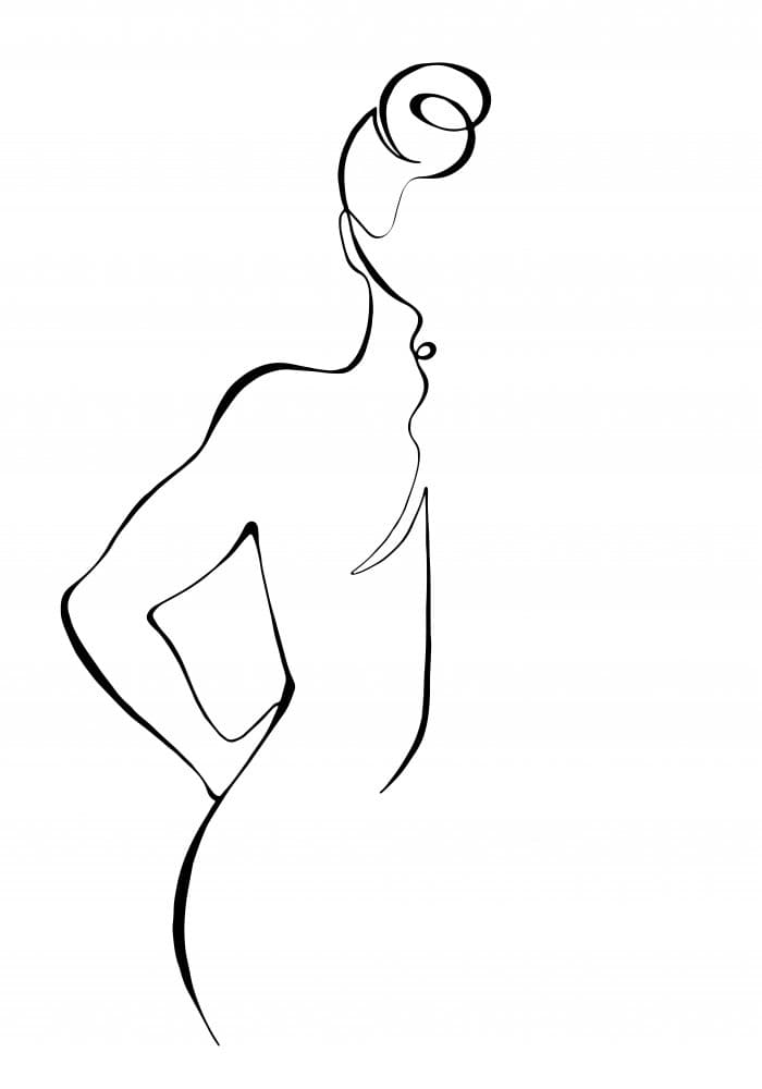 Graceful Woman Profile by Pictufy Studio II — canvas wall art