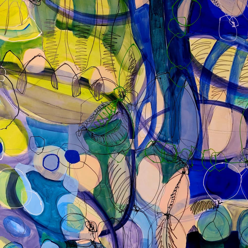 Vibrant Fluid Abstract by Monika Riethmueller — canvas wall art