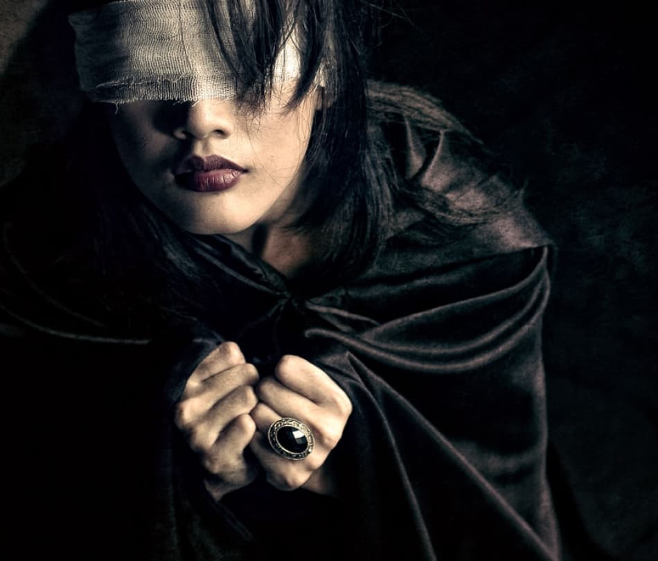 Blindfolded Gothic Woman by Hari Sulistiawan — canvas wall art