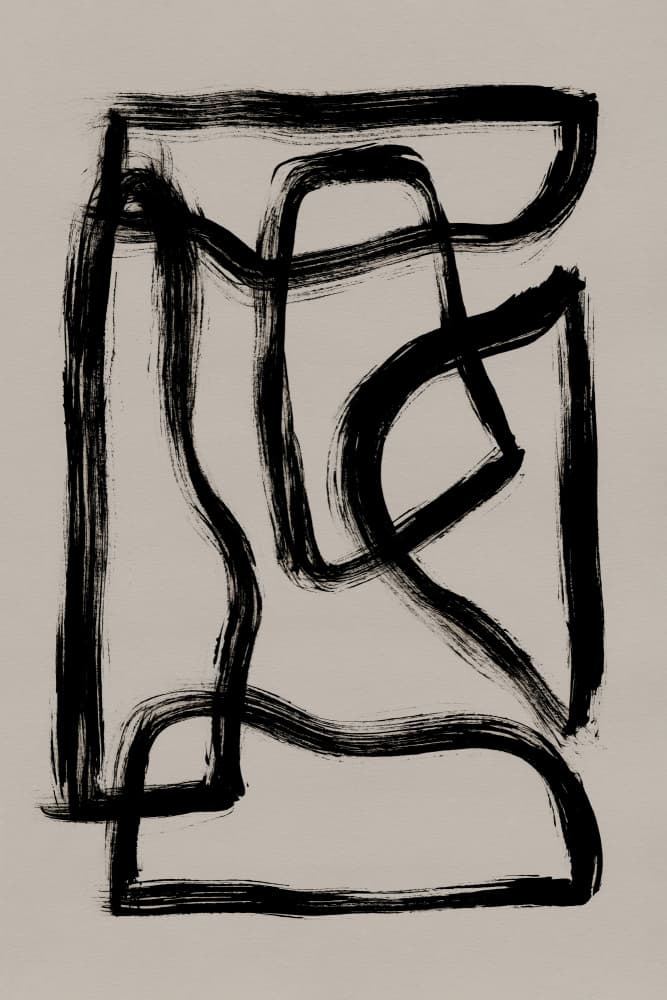 Brush Shapes 2 by Mareike Böhmer — canvas wall art