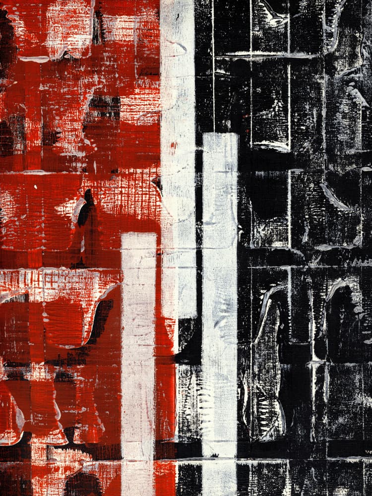 Crimson Contrast by Petr Strnad — canvas wall art