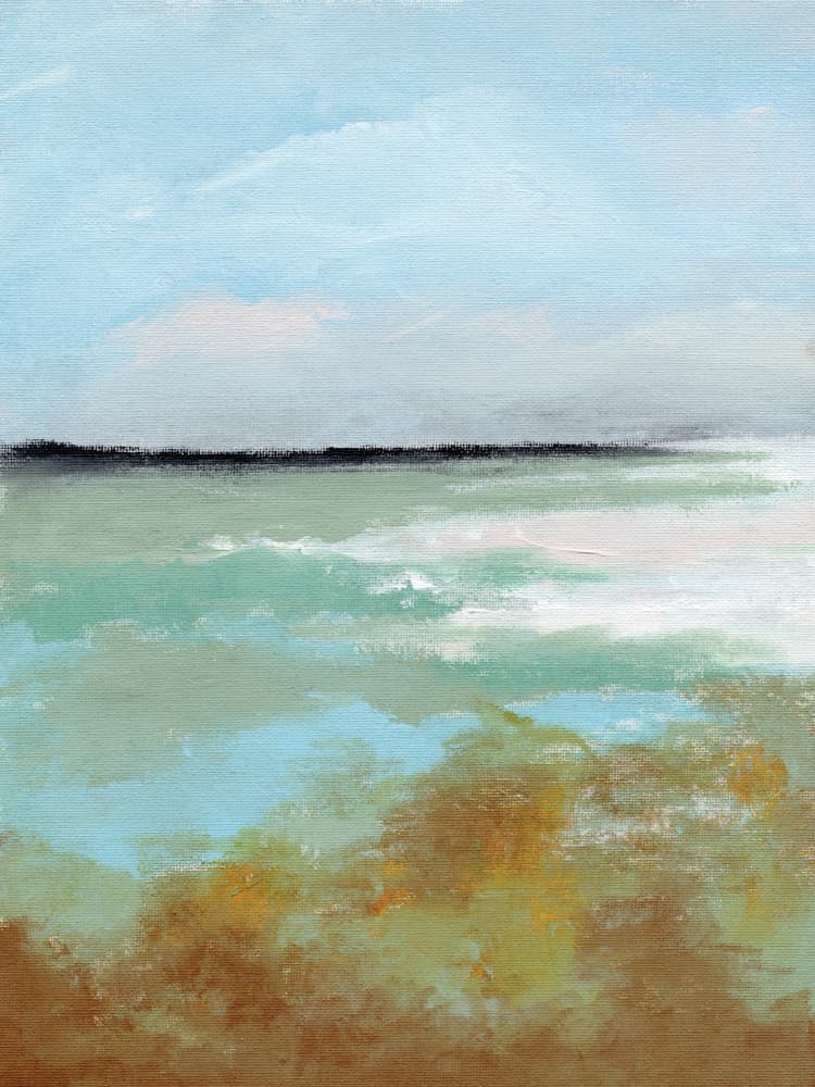 Serene Coastal Horizon by Nikita Jariwala — canvas wall art