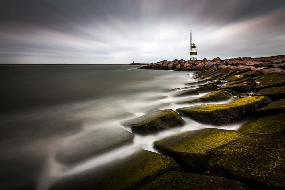Serene Harbor Lighthouse by Sus Bogaerts — canvas wall art