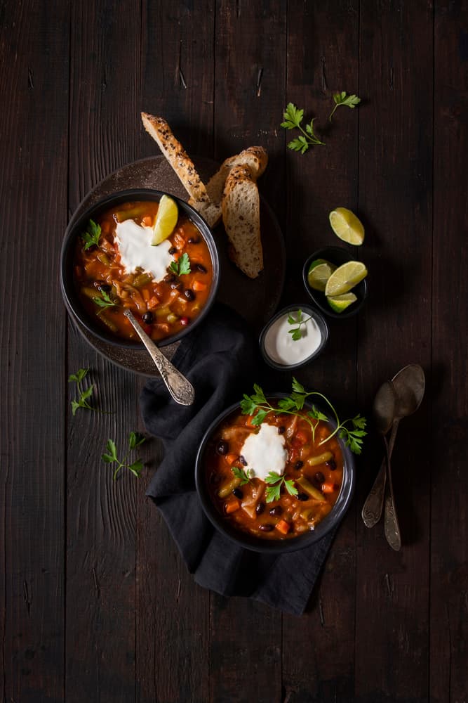 Warm Comfort Soup Bowls by Diana Popescu — canvas wall art