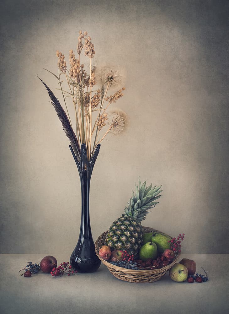 Rustic Still Life Fruit by Dimitar Lazarov - Dim — canvas wall art