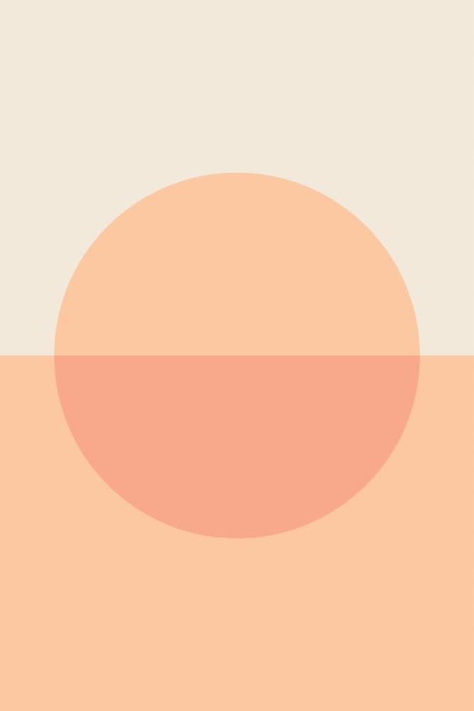 Geometric Peach Horizon by Pictufy Studio — canvas wall art