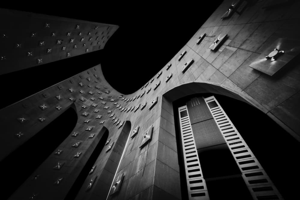 Brutalist Concrete Curves by Abdullah Abuzaid — canvas wall art