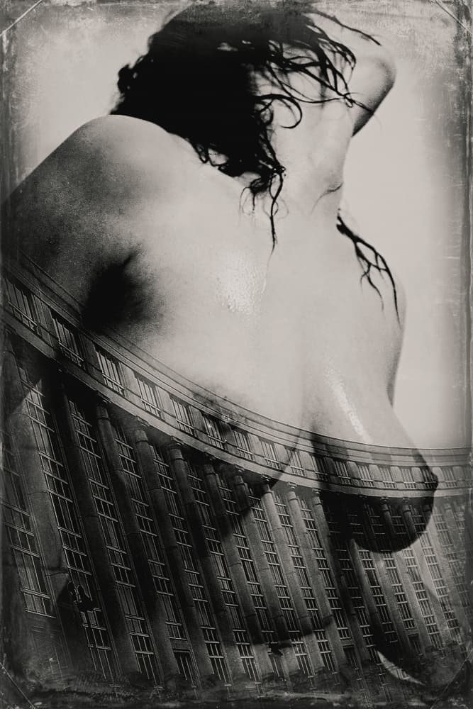 Urban Nude Overlay by Bogdan Bouşcă — canvas wall art