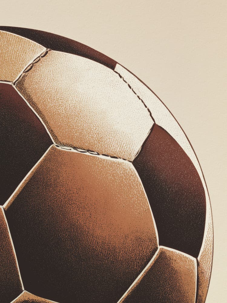 Vintage Soccer Ball by Andreas Magnusson — canvas wall art