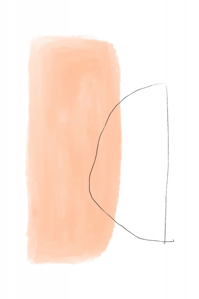 Peachy Contours by uplusmestudio — canvas wall art