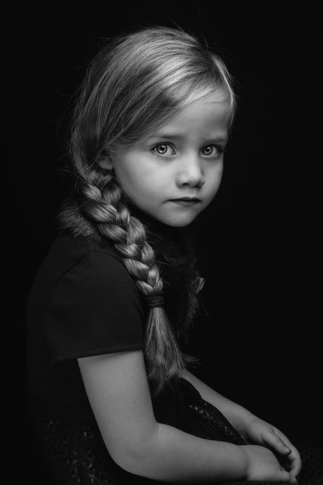 Young Girl's Gaze by Fatima Cherkaoui — canvas wall art