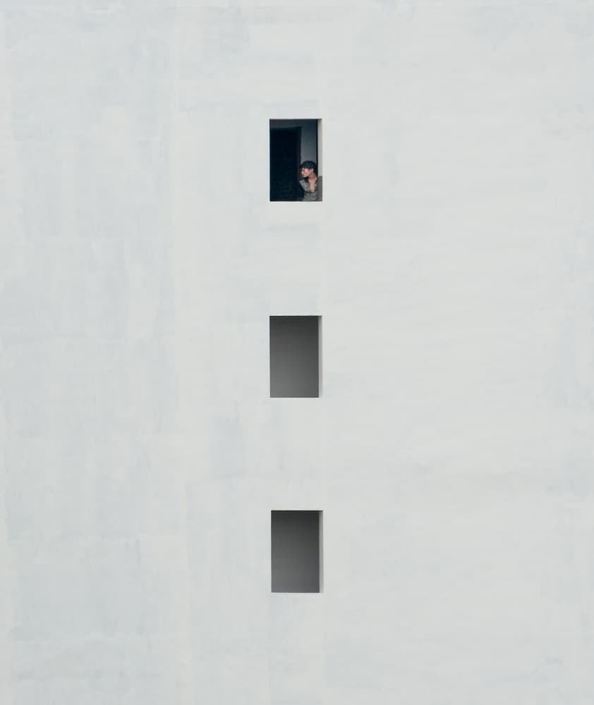 Person In White Window by Wayne Pearson — canvas wall art