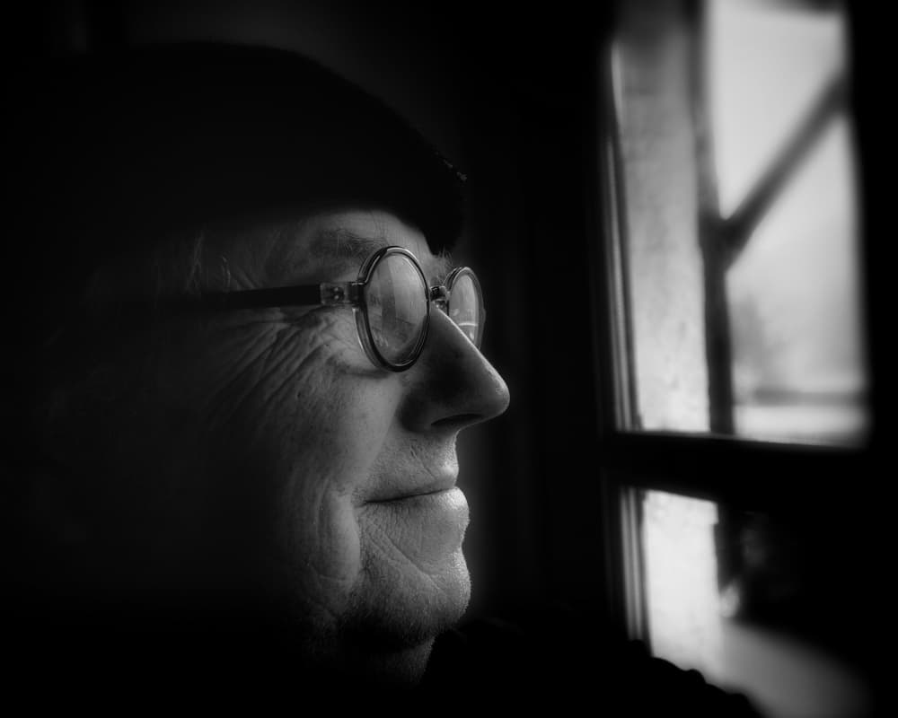 Thoughtful Man's Gaze by Richard Bland — canvas wall art