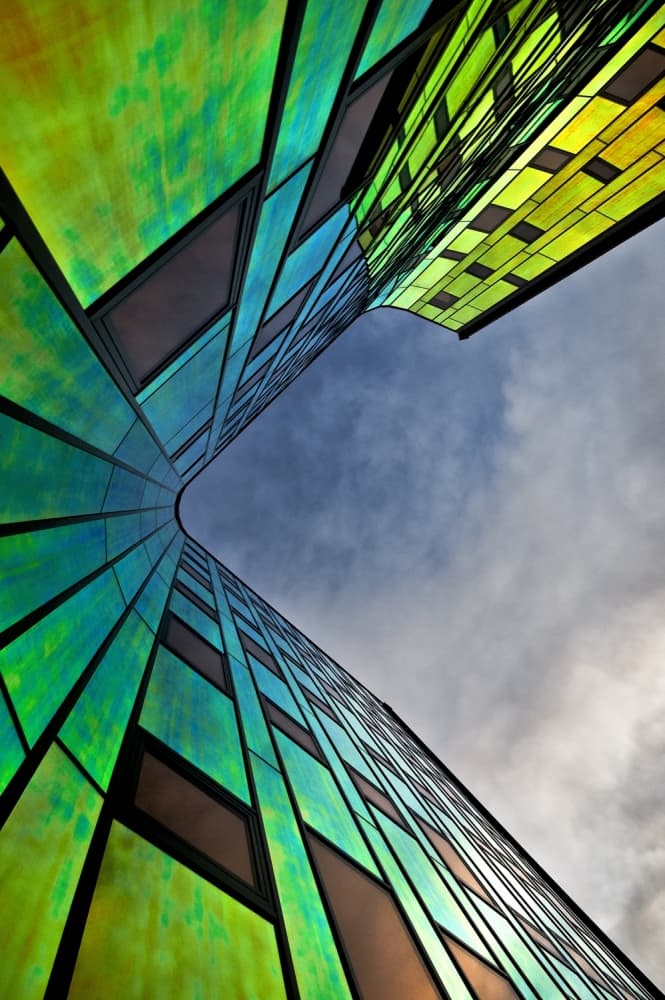 Vibrant Modern Architecture by Leon — canvas wall art