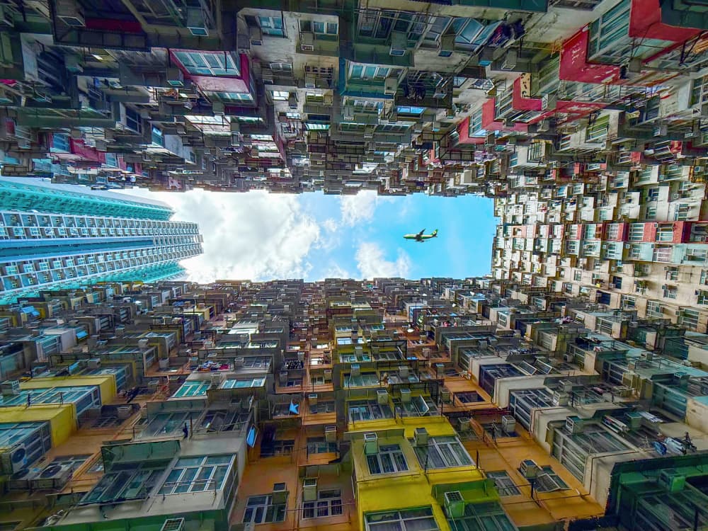 Hong Kong Urban Canyon by Jiahong Zeng — canvas wall art