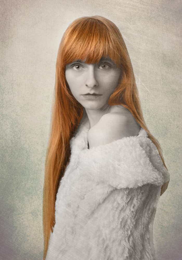 Ethereal Redhead Gaze by Joanna Ras — canvas wall art