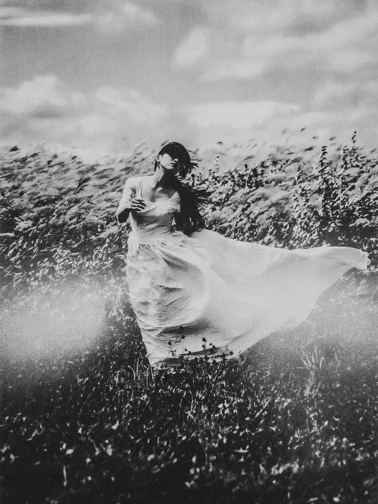 Dreamy Meadow Woman by Kurosaki Sangan — canvas wall art