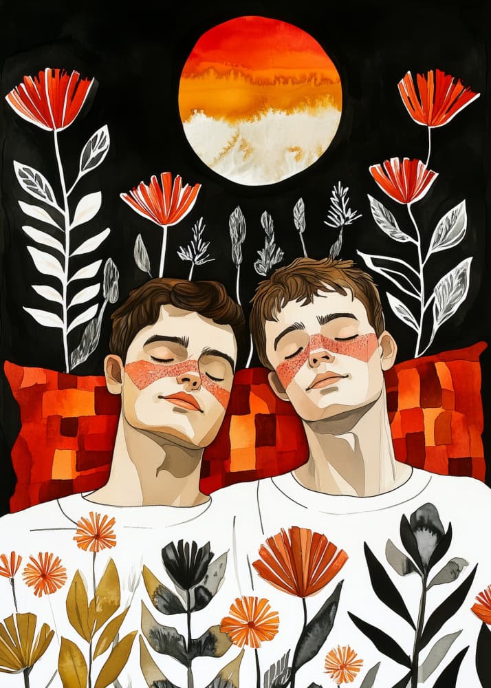 Peaceful Folk Dream by Justyna Jaszke — canvas wall art