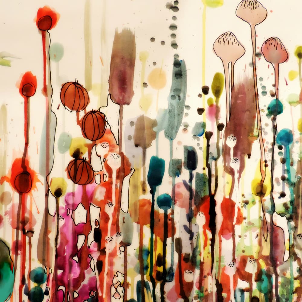 Vibrant Abstract Garden by Sylvie Demers — canvas wall art