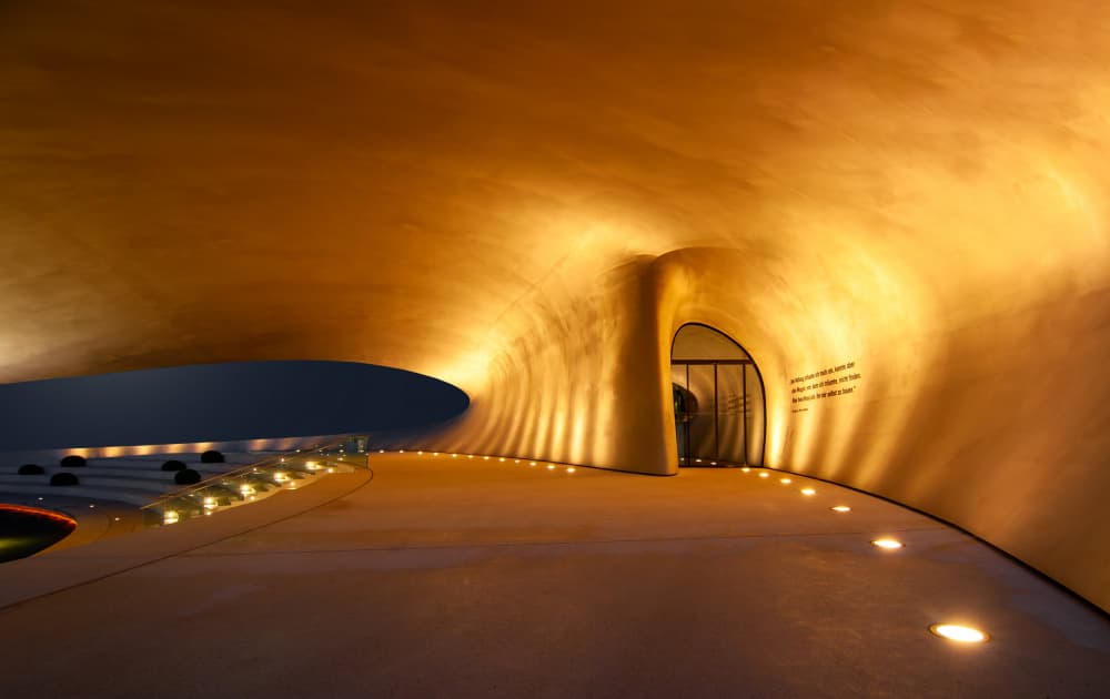 Golden Curved Entrance by Hans Günther — canvas wall art