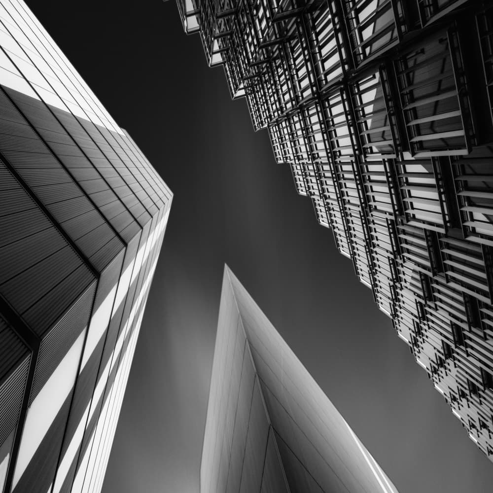 Modern City Geometry by Ahmed Thabet — canvas wall art