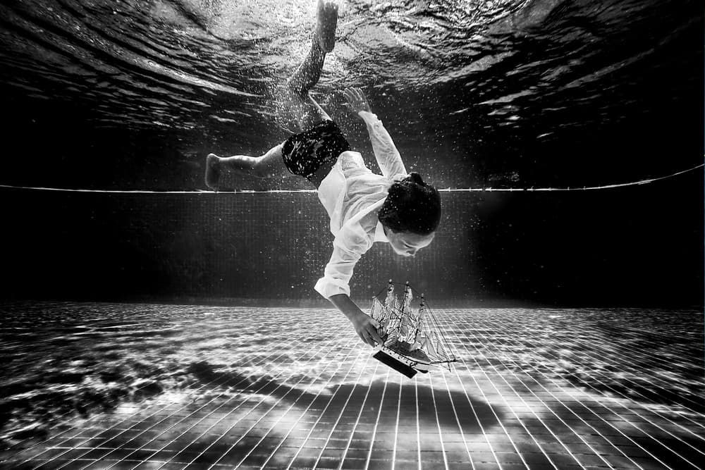 Underwater Dream Ship by Murat Aslankara — canvas wall art
