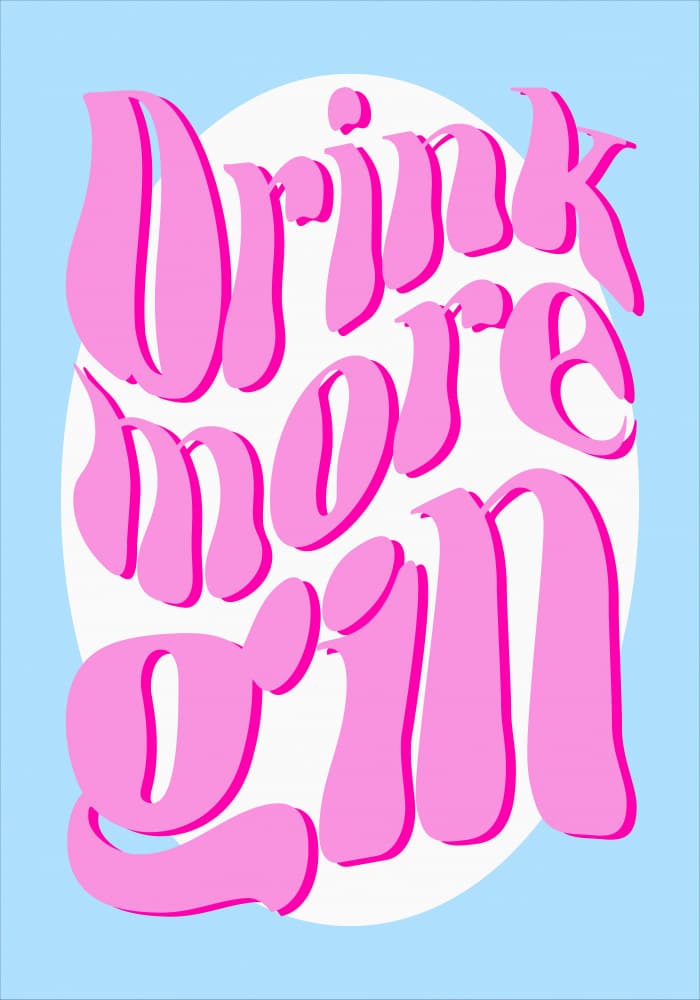 Drink More Gin by Athene Fritsch — canvas wall art
