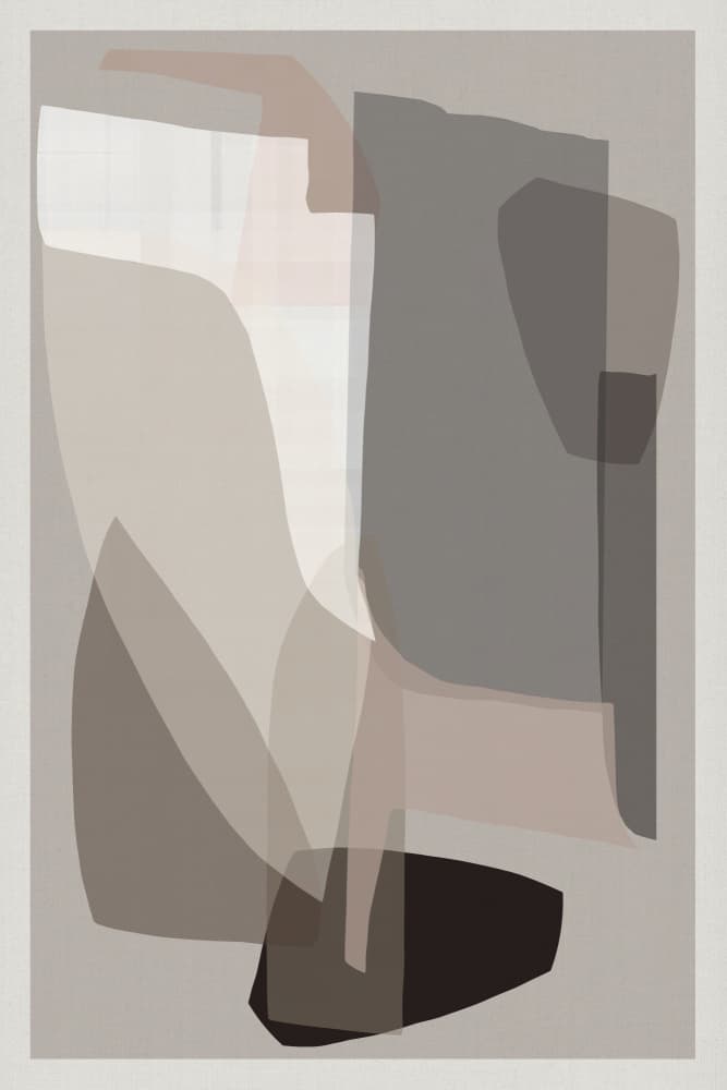 Neutral Layered Shapes by cartissi — canvas wall art