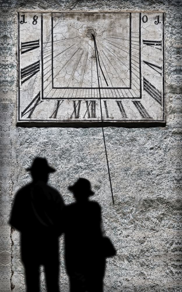 Timeless Sundial Shadows by Raffaele Corte — canvas wall art