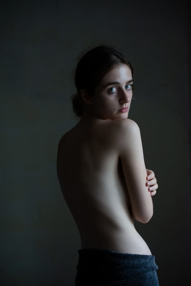 Subtle Gaze Portrait by Małgorzata Masarz — canvas wall art