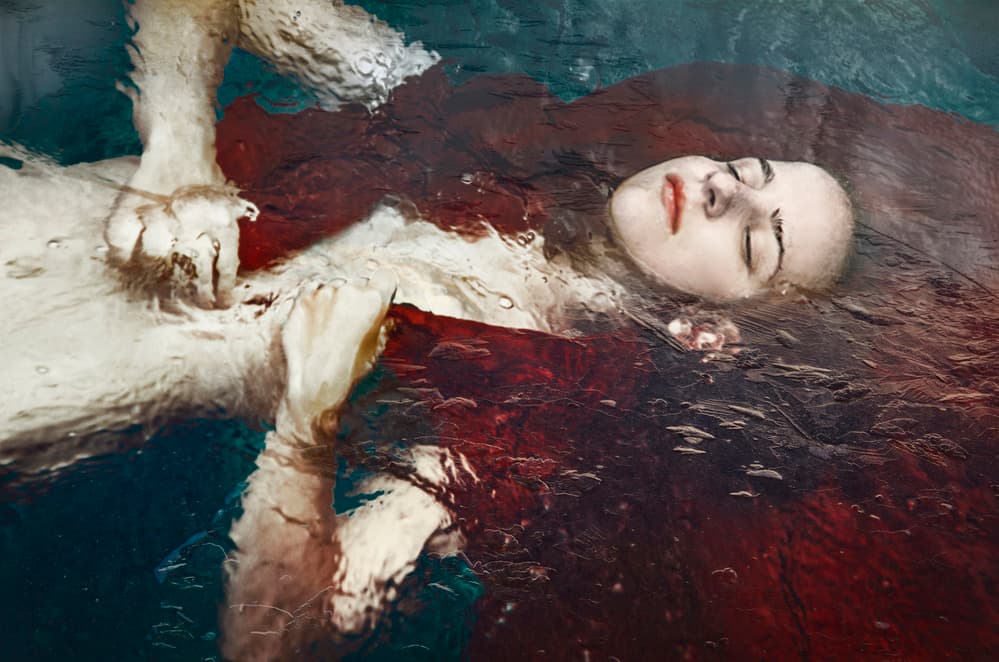 Serene Floating Woman by Desislava Ignatova — canvas wall art
